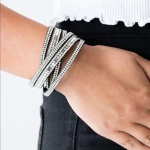 Urban wrap rhinestoned bracelet